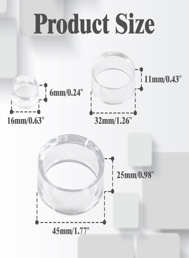 Coufce Acrylic Sphere Stand, Clear Ball Stand, Round Spheres Display Stands for Golf Ball, Crystal Ball, Baseball, Softball, Marbles, (6Small+6Medium+6Large) - Image 3
